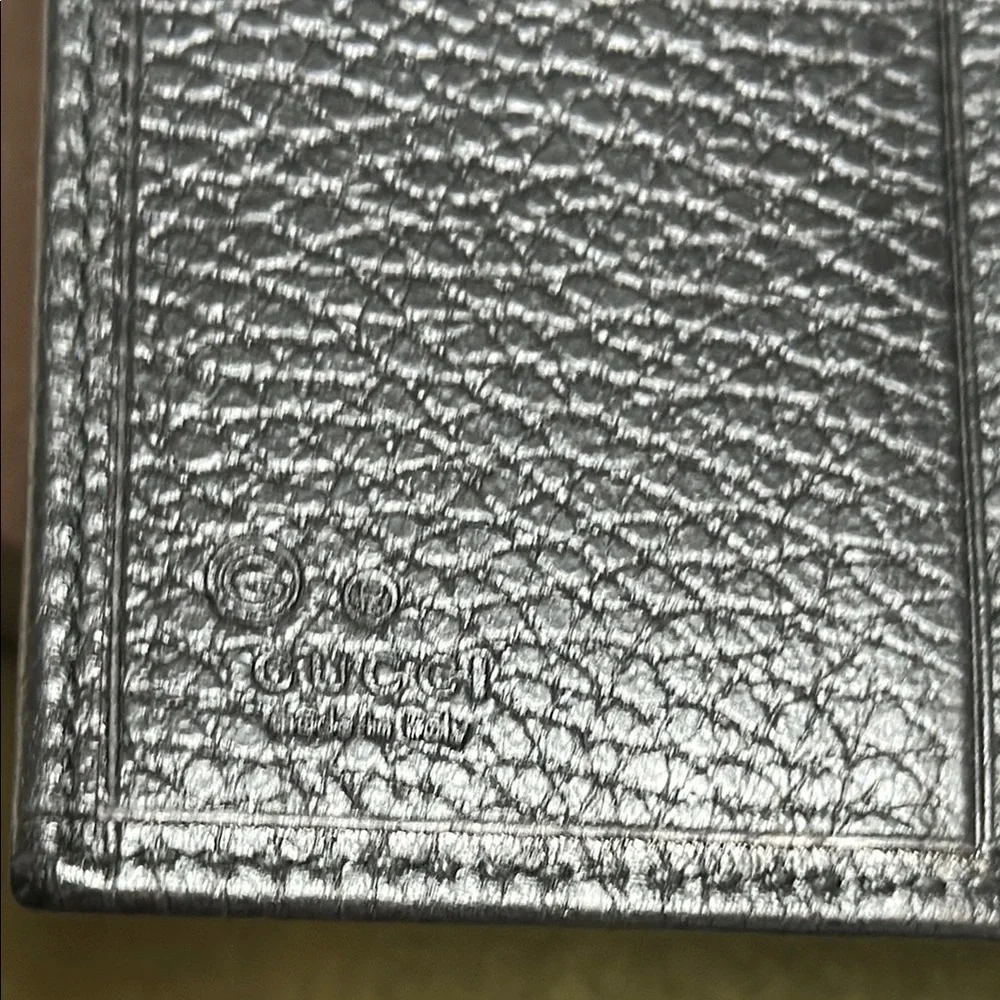 Gucci Unisex Diamanté Canvas and Leather Bifold Wallet